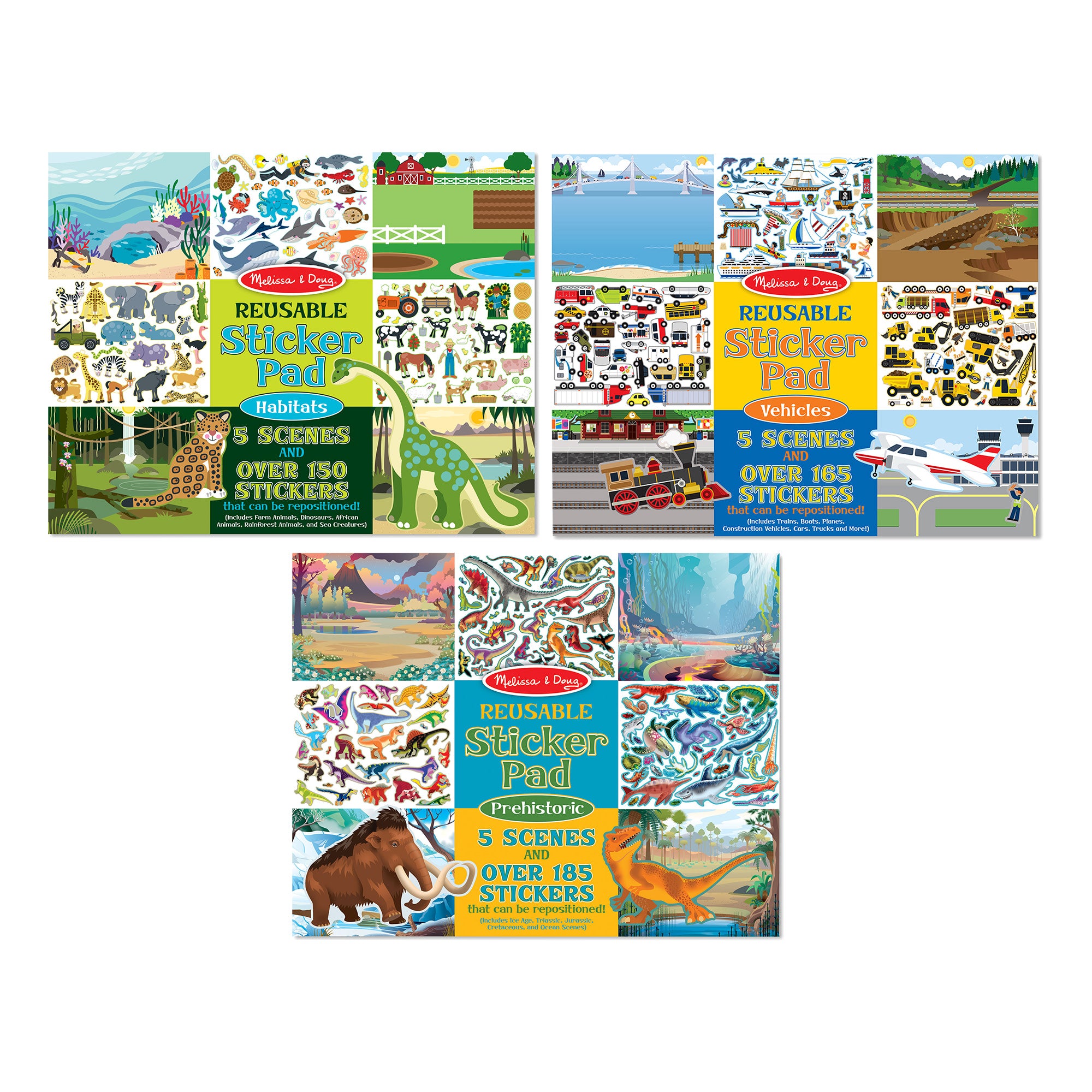 Melissa & Doug Reusable Sticker Pad 3-Pack
