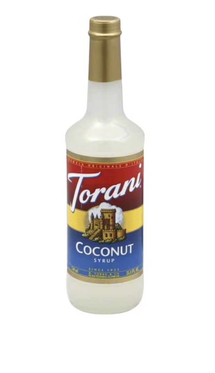 Torani Coconut Syrup for Drinks, Coffee and Cocktails, 25.4 fl oz