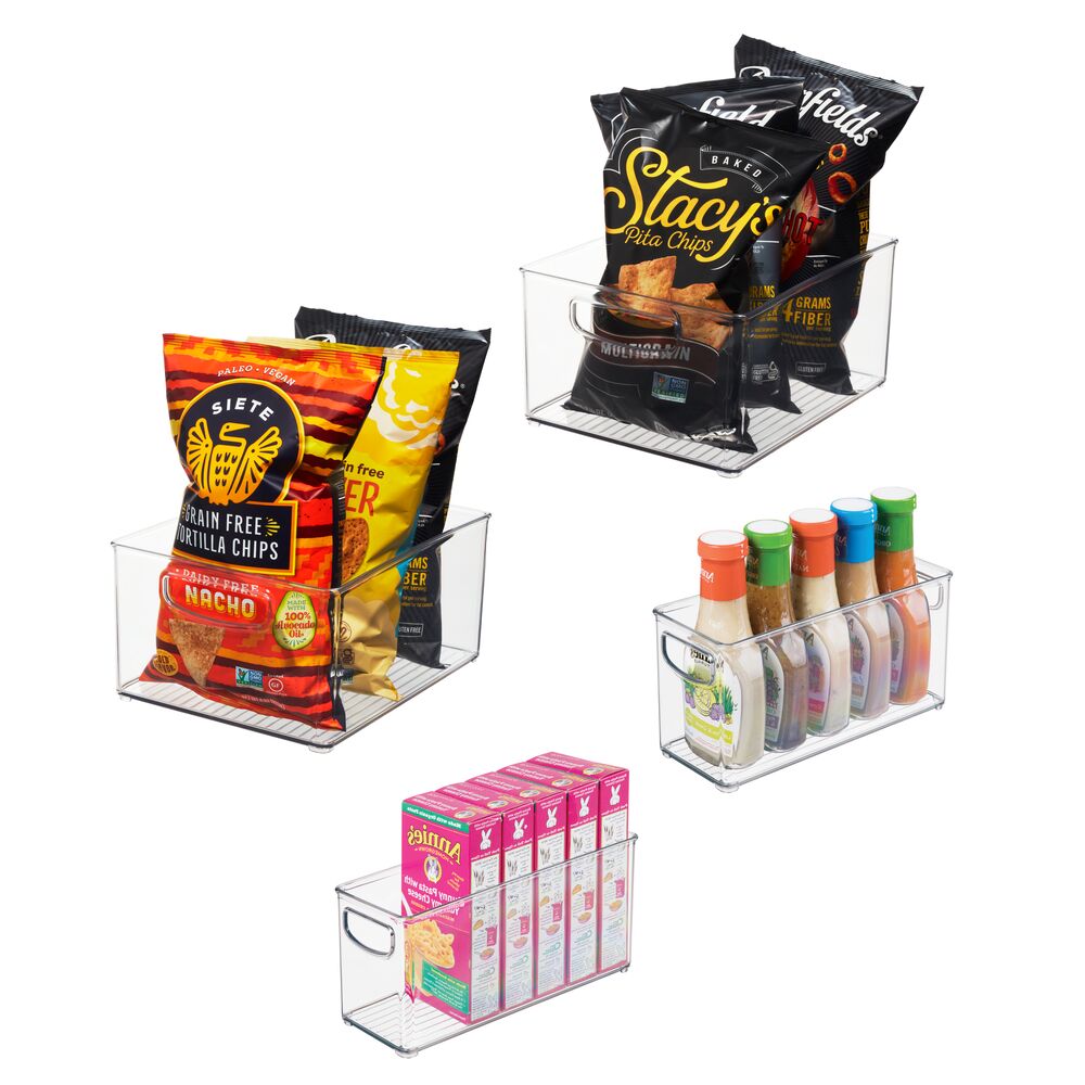 iDesign RPET Linus Cabinet/Pantry Bins - Set of 4